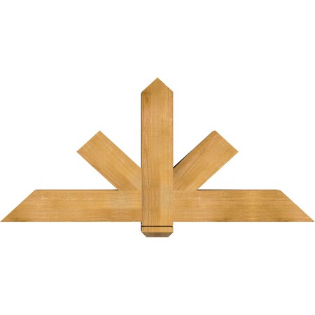 Ekena Millwork Kennewick Rough Sawn Timber Gable Bracket, Western Red Cedar, 60"W x 27"H x 6"D x 6"F, 11/12 Pitch GBW060X27X0606KEN00RWR